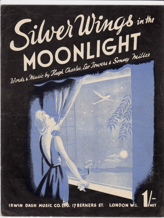 Vintage sheet music cover Silver wings in the Moonlight
